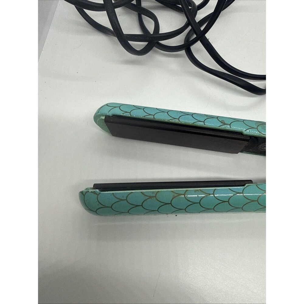 Cortex International Ceramic Flat Iron CT-038C Mermaid Scales Turquoise 1" - Picture 7 of 8